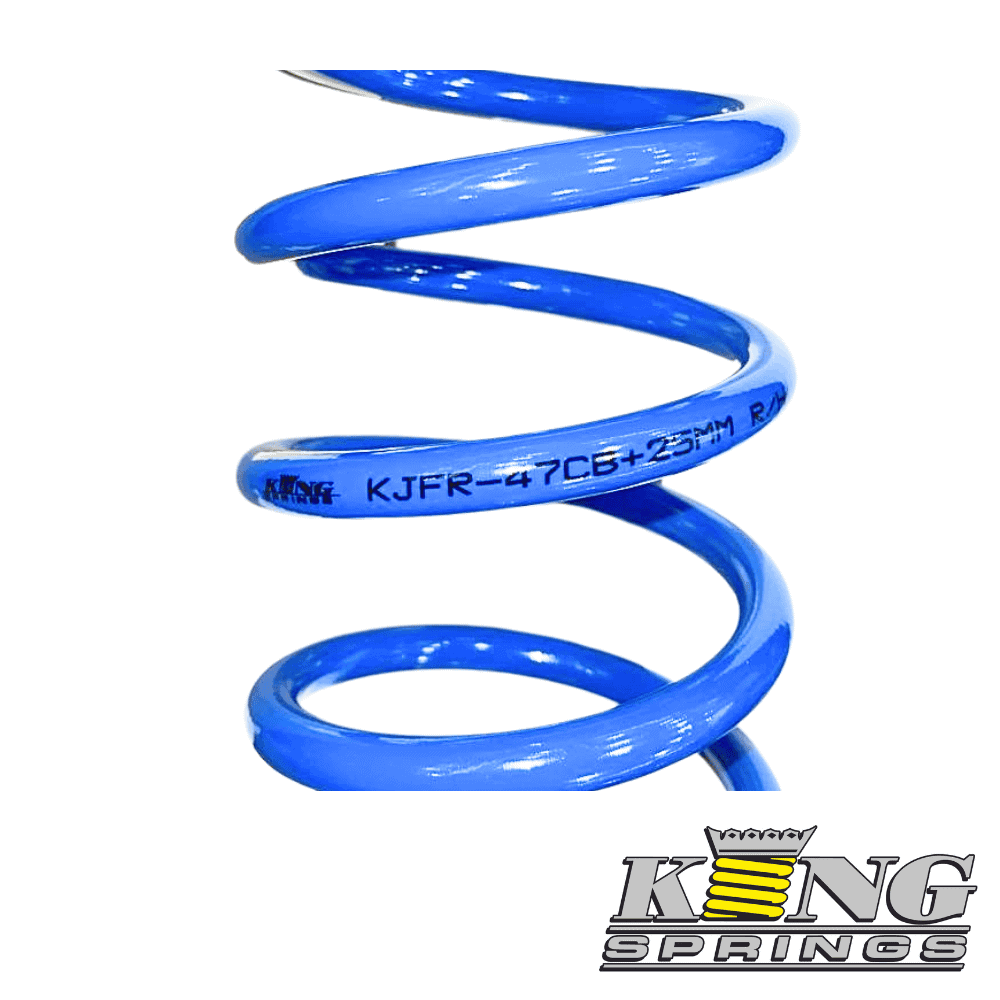Blue coil spring for industrial use, high-quality shock absorber component.