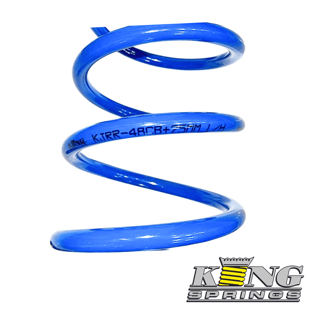 High-quality blue coil spring for industrial and mechanical applications.
