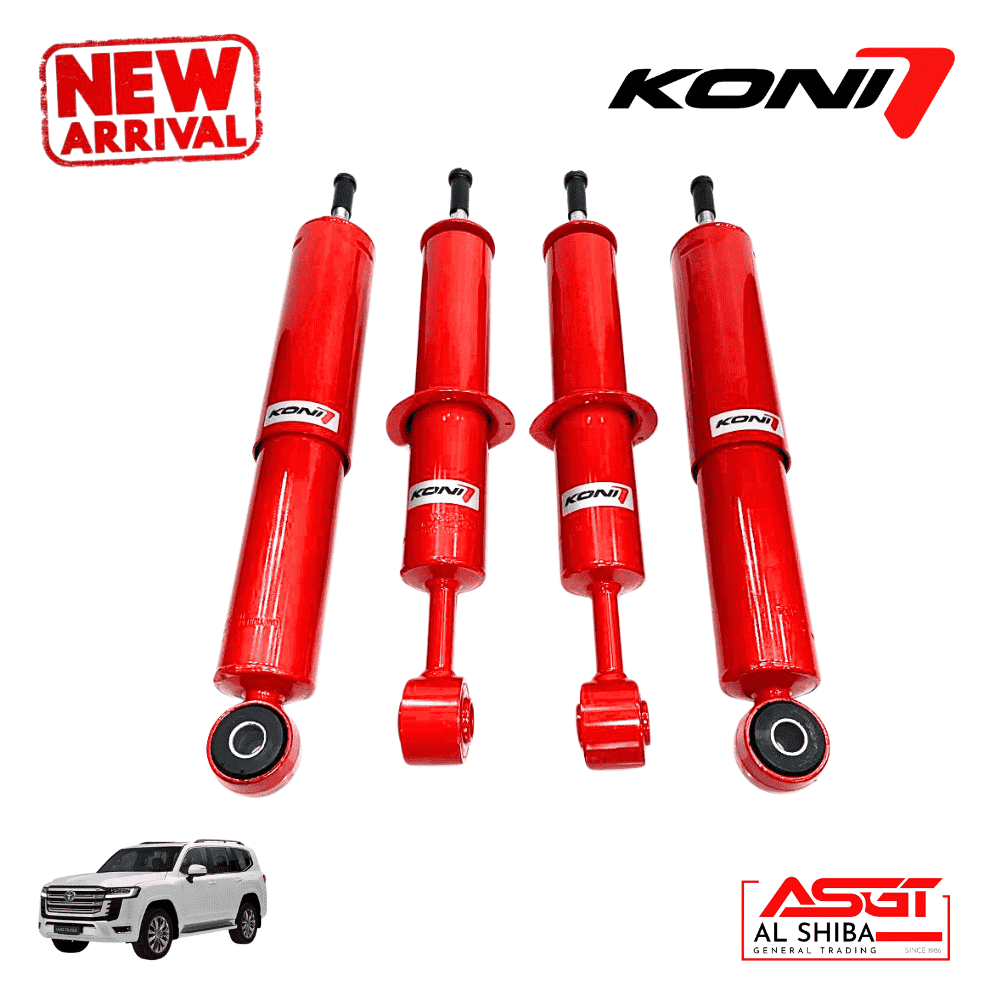 High-quality KONI shock absorbers for vehicle suspension systems, new arrival at Al Shiba General Tr.