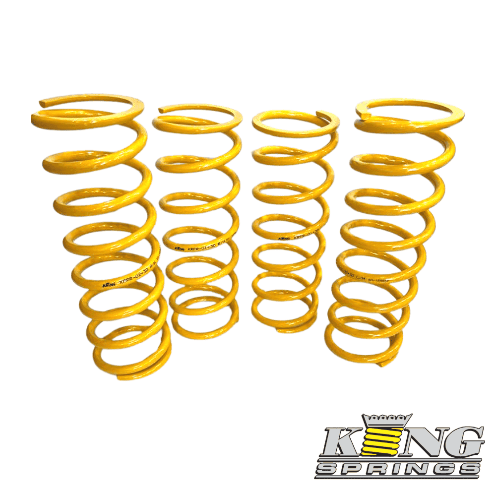 Yellow coil springs for automotive suspension systems.