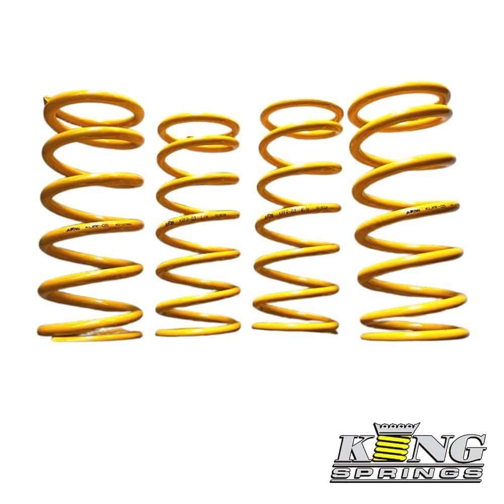 Yellow coil springs for automotive suspension systems.