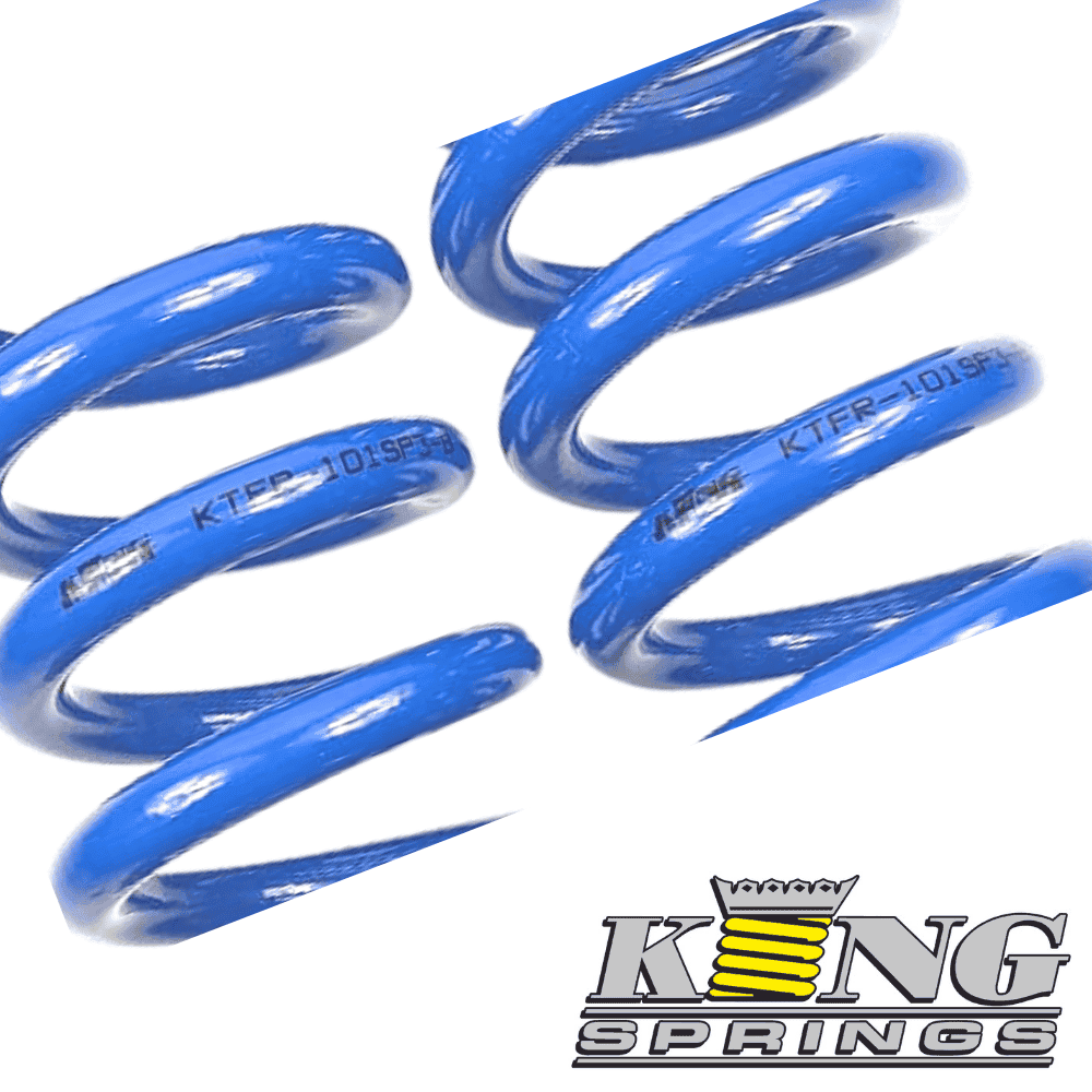 Blue coil springs for automotive suspension, high-quality and durable.