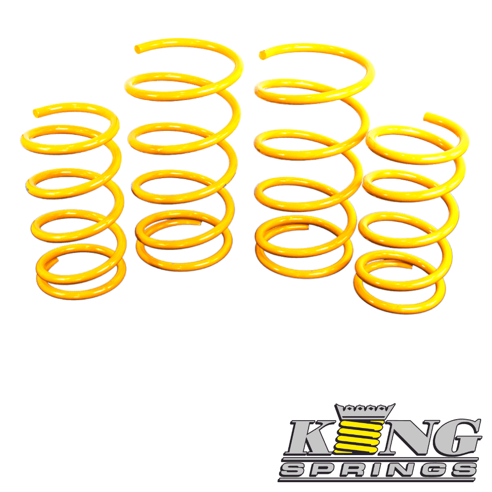 Yellow coil springs for automotive suspension systems.