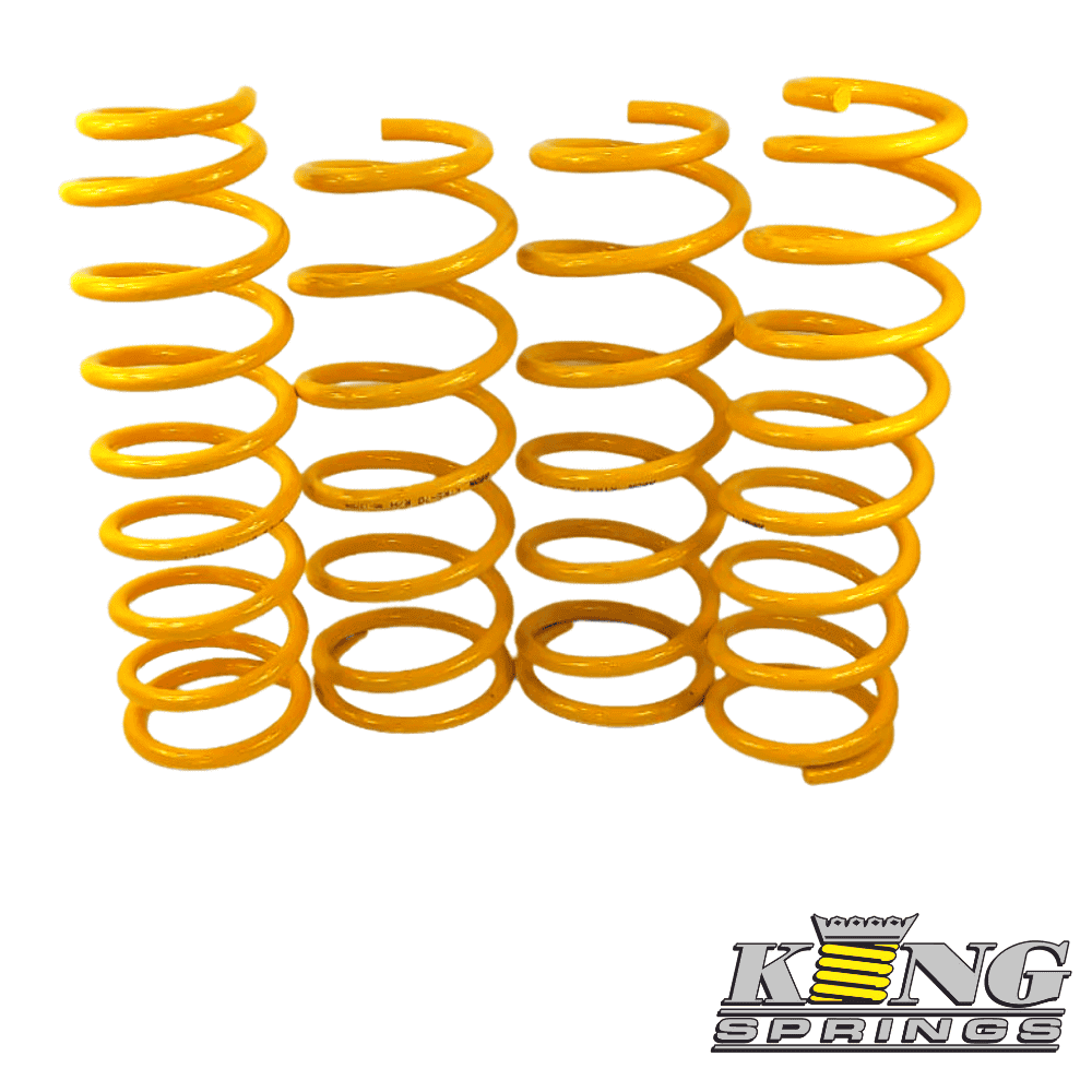 Yellow coil springs for automotive suspension systems.