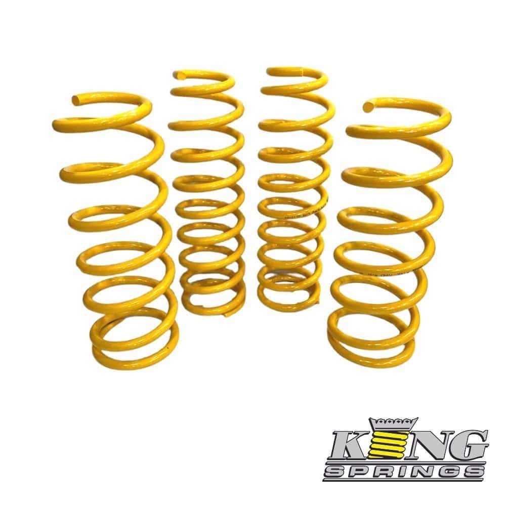Yellow coil springs for automotive suspension systems.