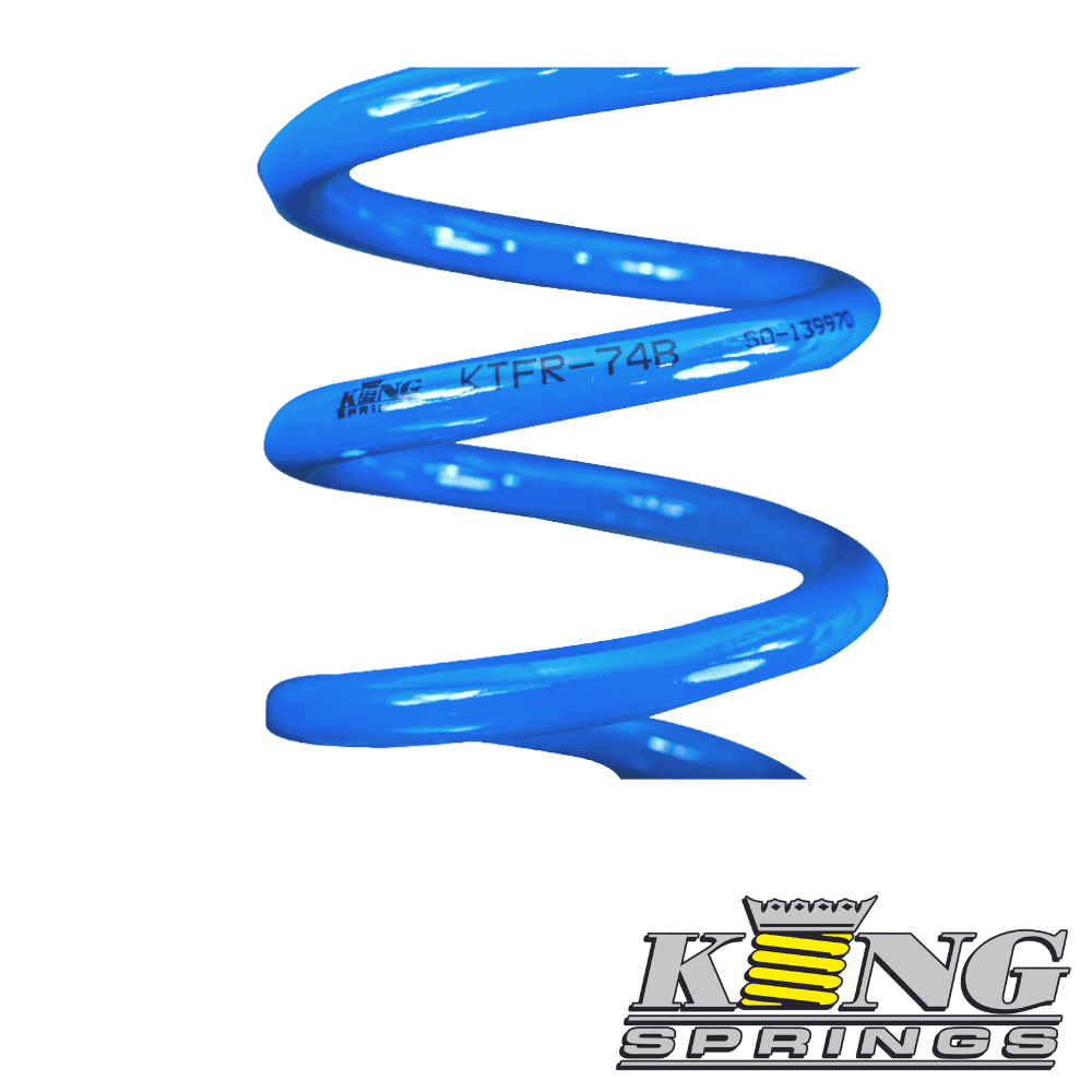 High-quality blue coil spring for industrial and automotive applications.