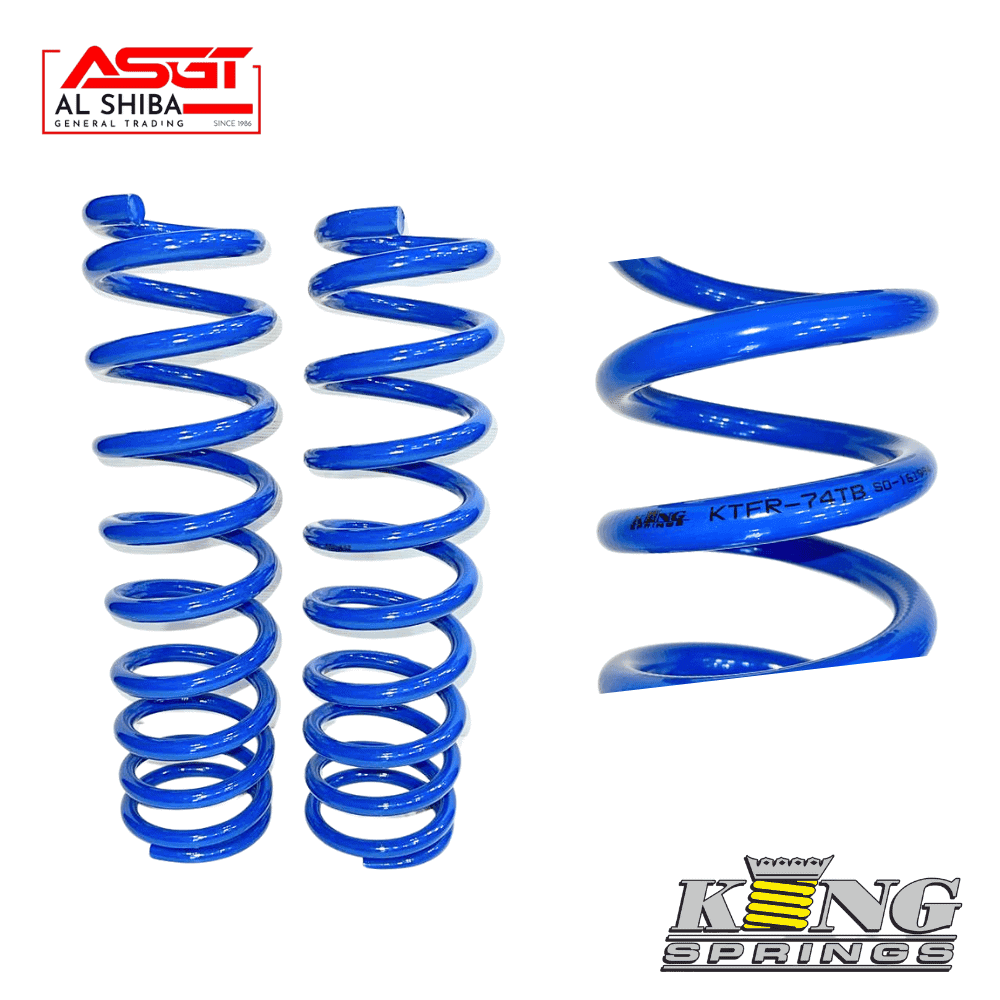 High-quality blue coil springs for automotive suspension from Al Shiba General Trading. Durable and.