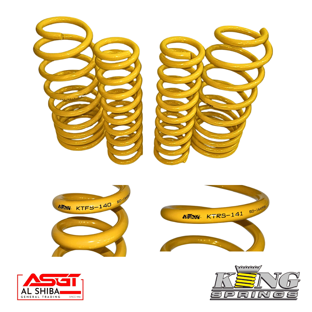A spring coil in yellow color, industrial suspension component for machinery.