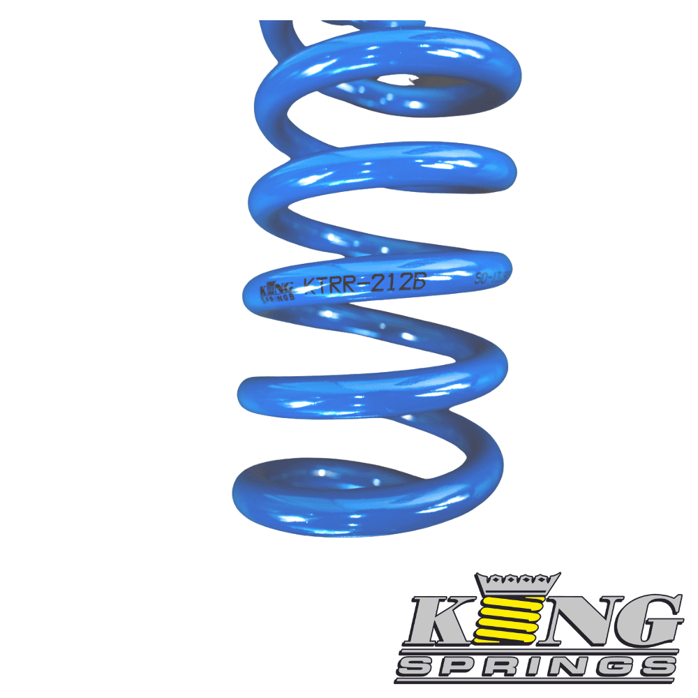 Blue industrial coil spring for machinery and equipment.