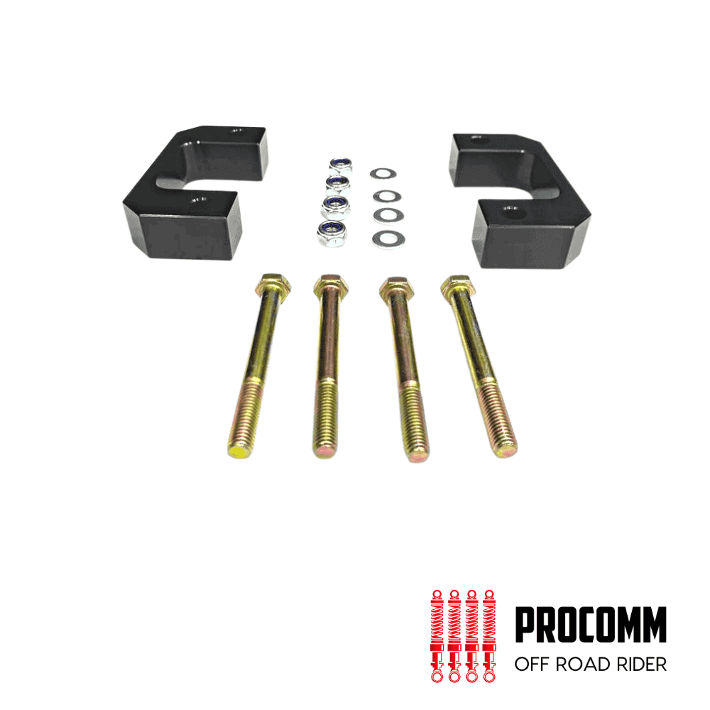 Heavy-duty off-road rider mounting kit with bolts and brackets for PROCOMM vehicles.