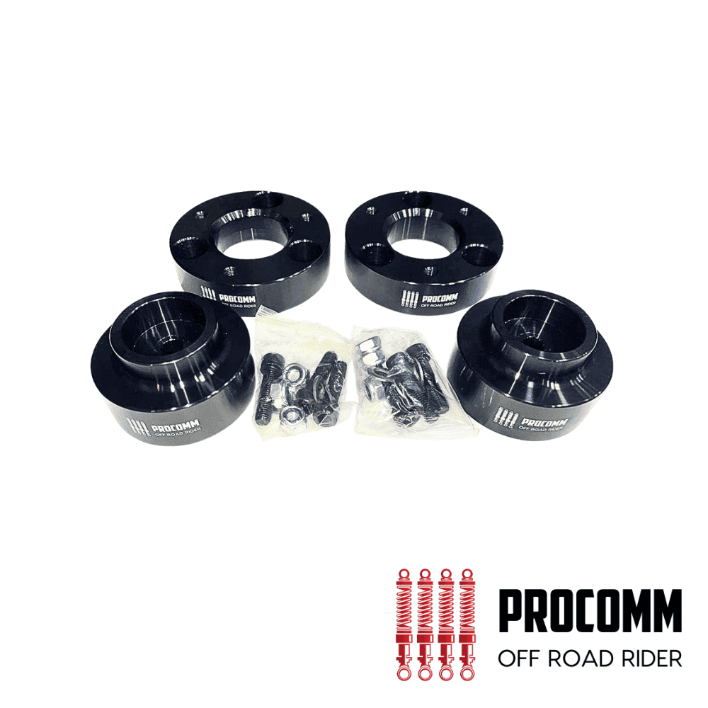 High-quality black wheel spacers with mounting hardware for off-road vehicles. Durable and easy to i.