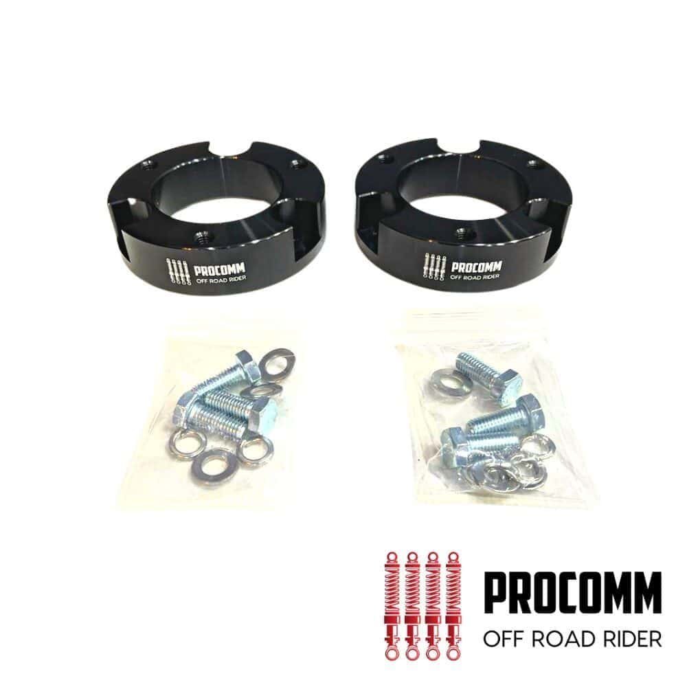 Heavy-duty off-road vehicle parts with black mounting brackets and hardware for enhanced durability.