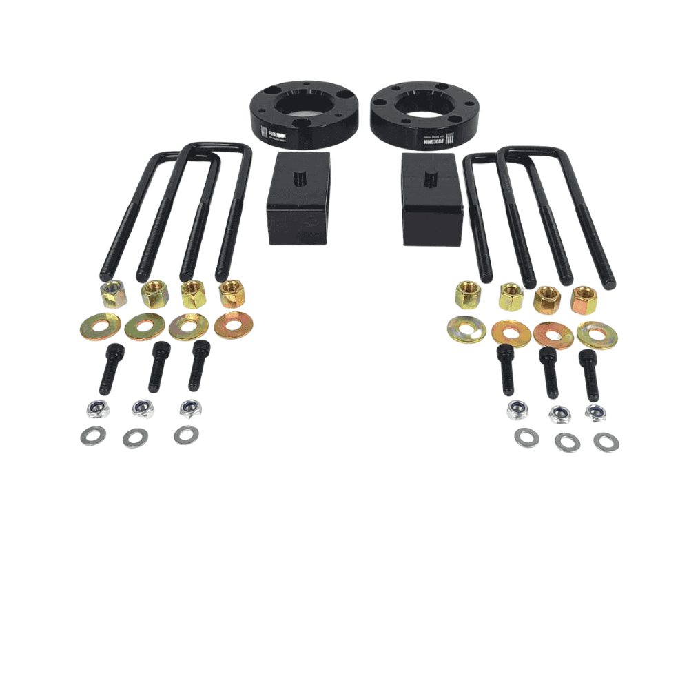 Heavy-duty vehicle suspension parts with bolts, nuts, and mounting brackets for durable performance.