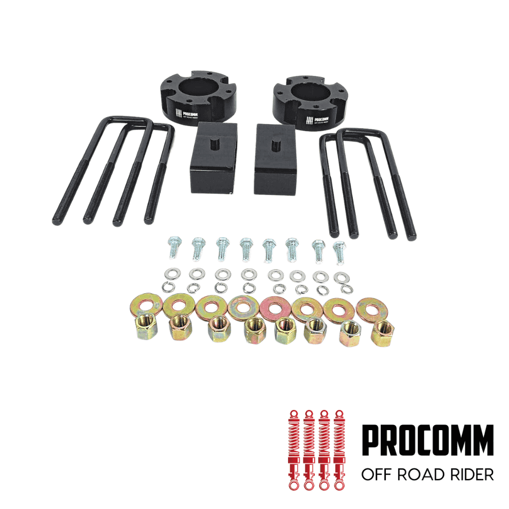 Off-road rider suspension parts and hardware for PROCOMM vehicles.