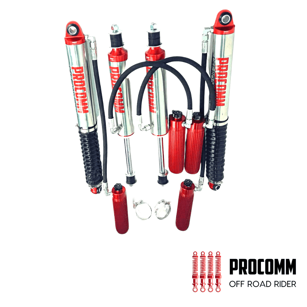 High-performance off-road shock absorbers for rugged terrain and vehicle suspension systems.