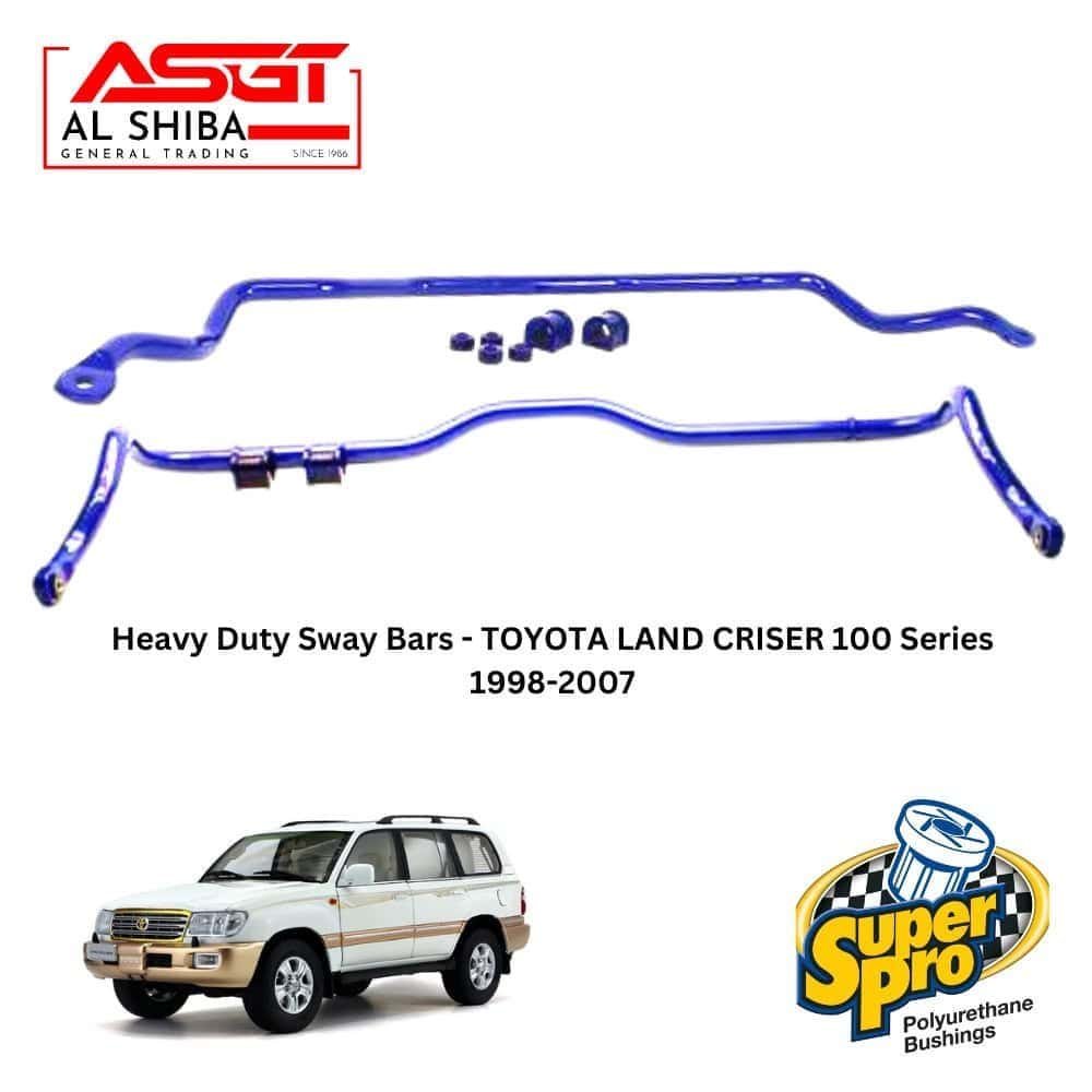 Heavy duty sway bars for Toyota Land Cruiser 100 Series 1998-2007, durable suspension upgrade.