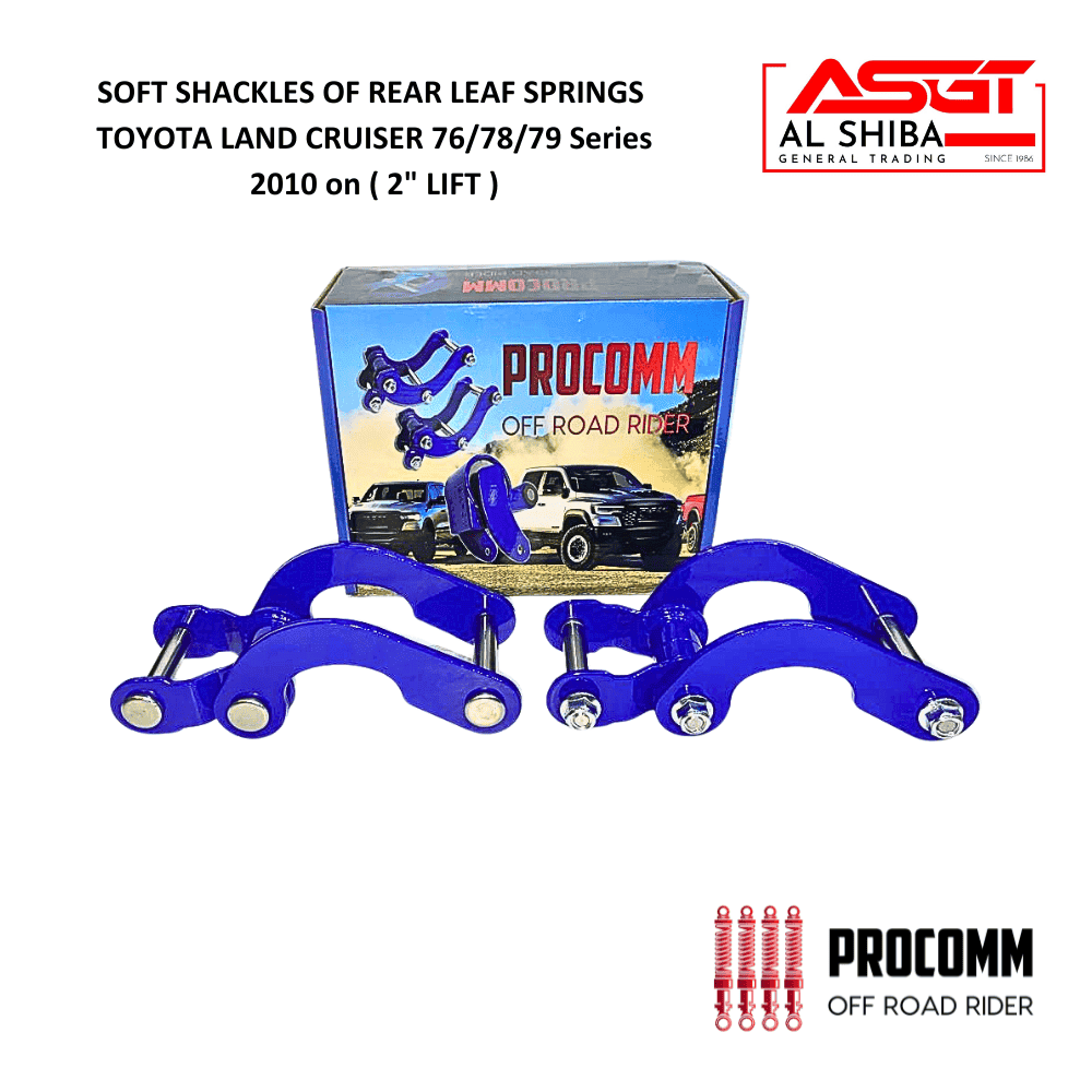 Soft shackles for Toyota Land Cruiser 76/78/79 Series rear leaf springs, off-road vehicle accessorie.