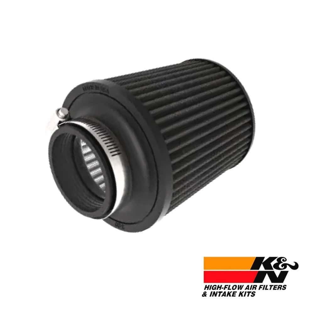 High-flow air filter for vehicle engine, durable and efficient filtration system.