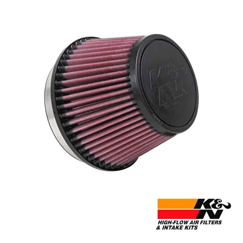 High-flow air filter for vehicle engine, K&N filters, automotive intake kit, performance air filter,.