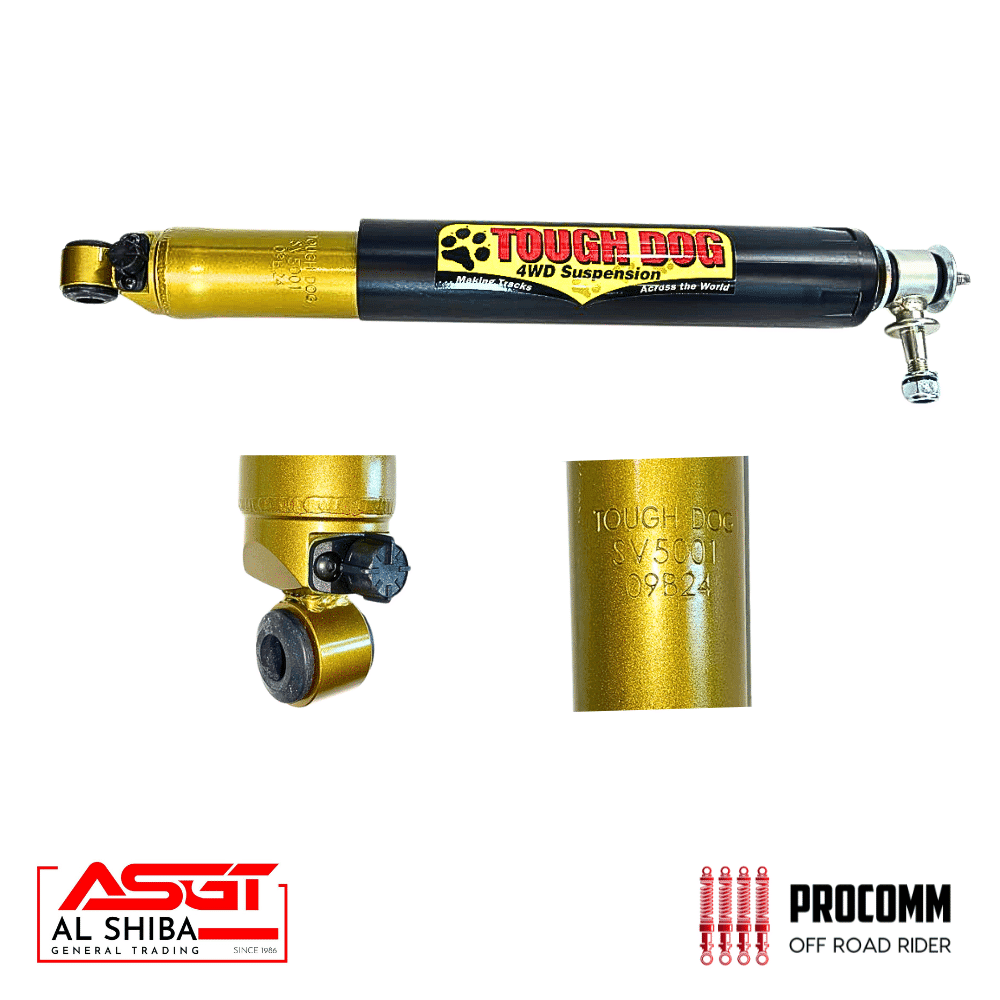 Heavy-duty Tough Dog 4WD suspension shock absorber for off-road vehicles.