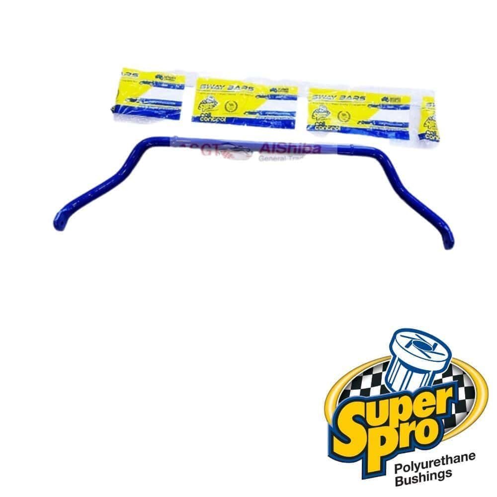 Polyurethane bushings and blue metal stabilizer bar for automotive suspension systems.