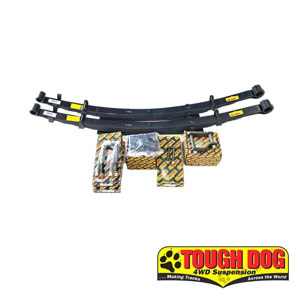 Heavy-duty 4WD suspension parts for off-road vehicles by Tough Dog.