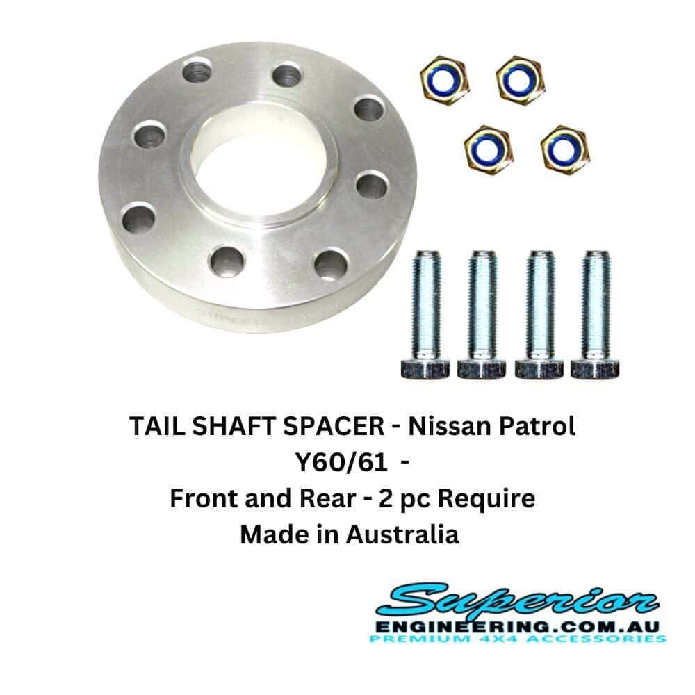 High-quality tail shaft spacer kit for Nissan Patrol Y60/61, includes bolts and nuts, made in Austra.