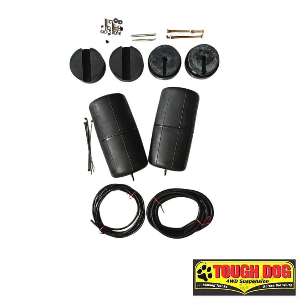 Shock Absorber Kit for Tough Dog 4WD Suspension Systems, with mounting hardware and wiring.