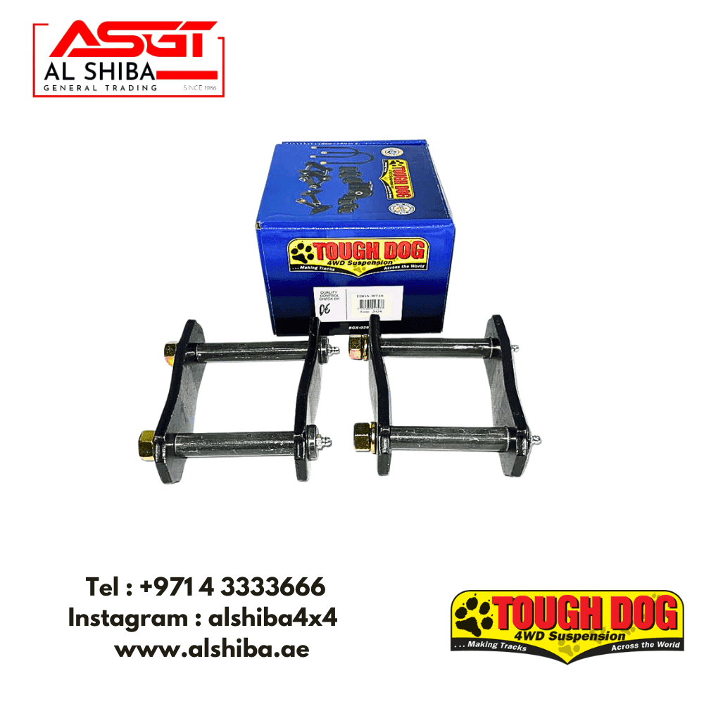 Tough Dog 4WD suspension components with packaging, suitable for off-road vehicles.