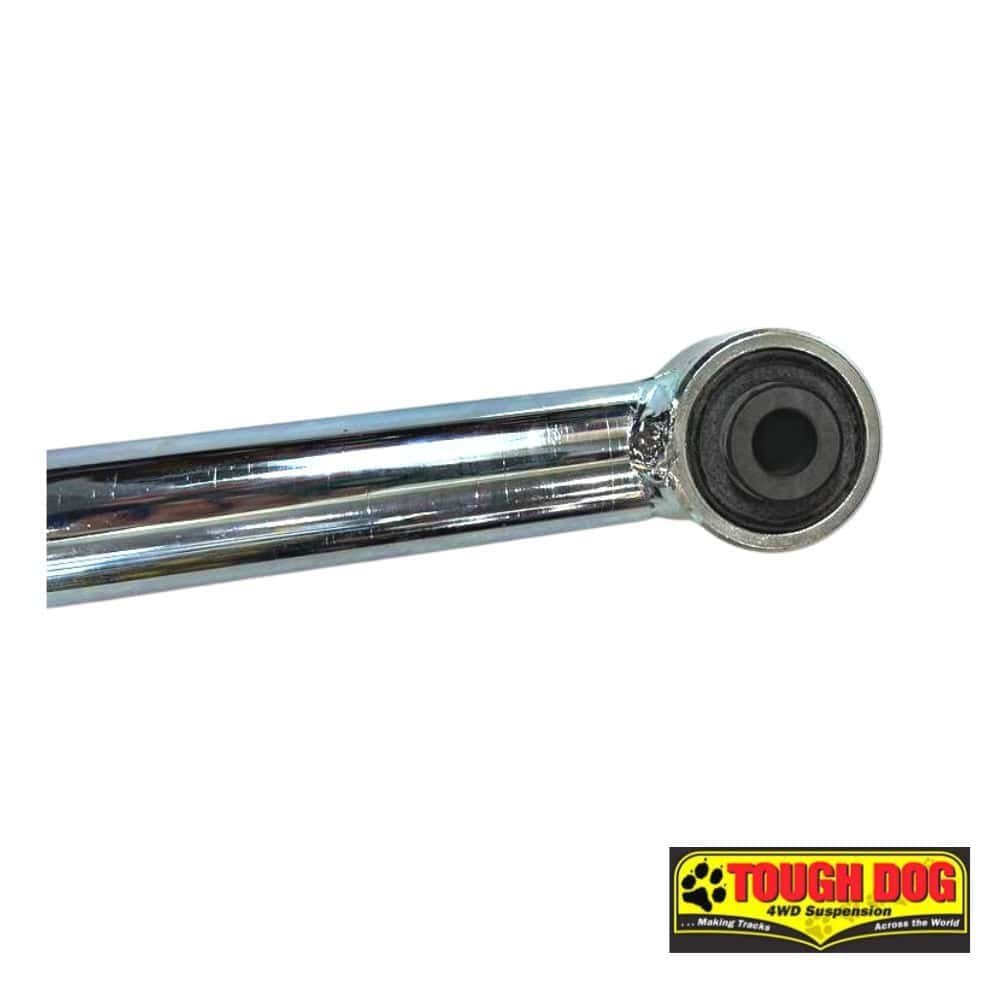 Heavy-duty metal suspension component for off-road vehicles.