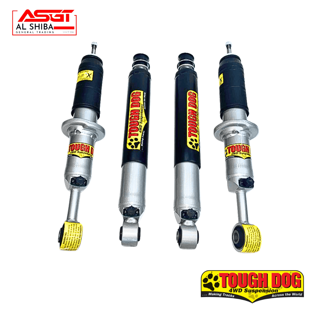 Heavy-duty 4WD suspension shocks for off-road vehicles, durable and reliable.