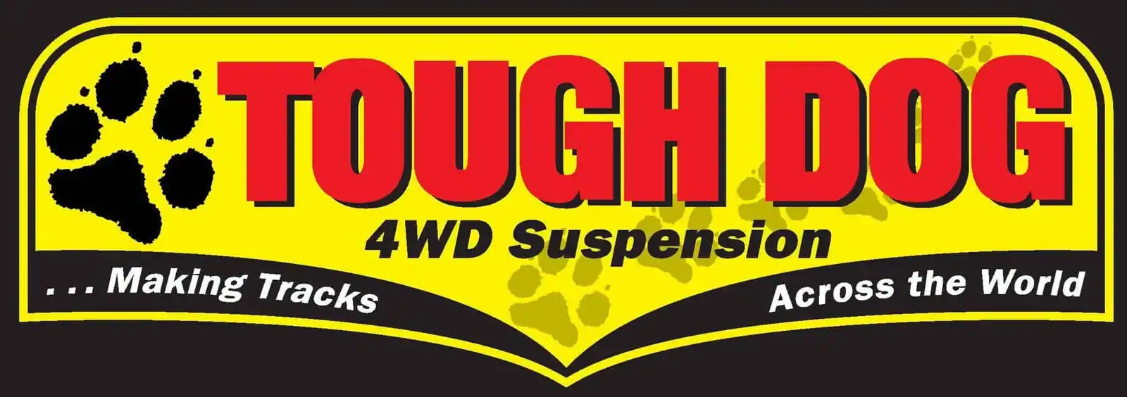 Tough Dog 4WD Suspension logo with paw print, emphasizing durable off-road vehicle parts.