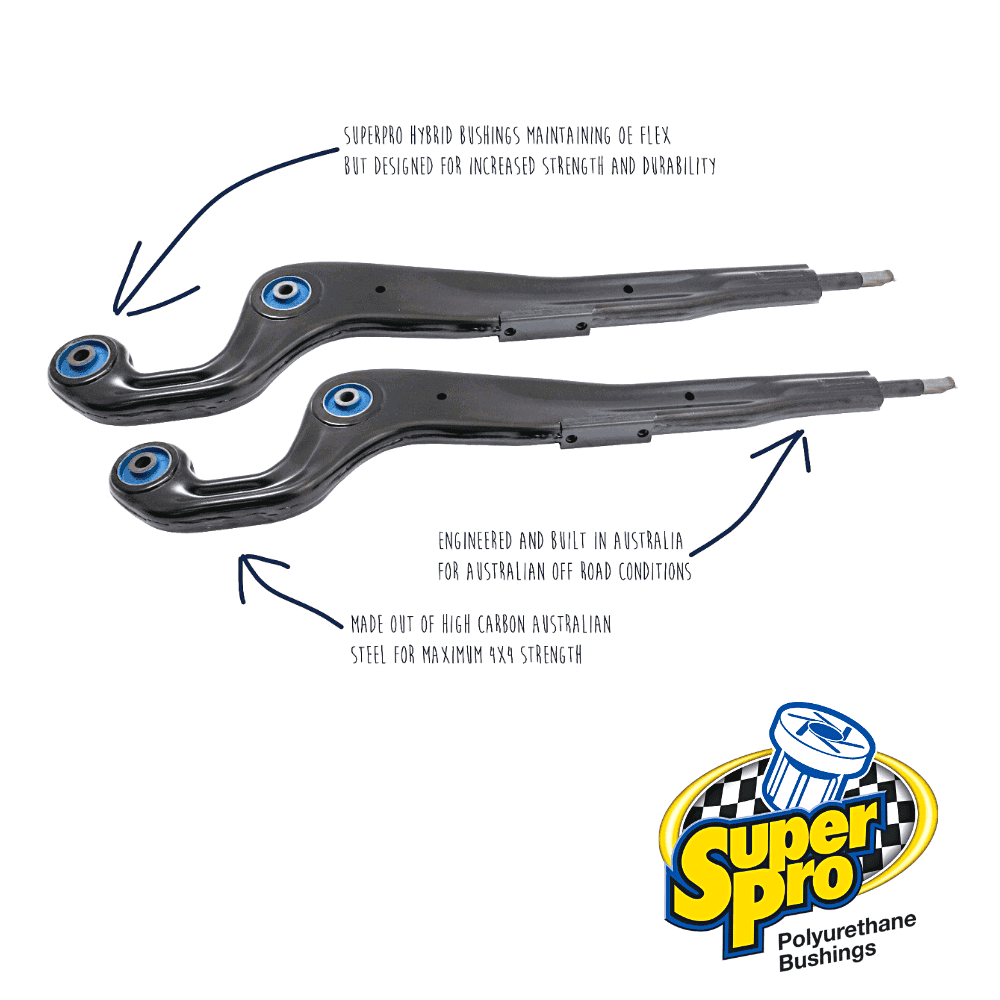 High-quality superpro polyurethane bushings for vehicle suspension systems. Durable, engineered in A.
