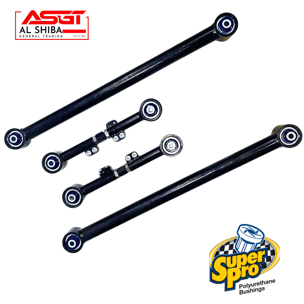Heavy-duty polyurethane bushings for automotive suspension from Al Shiba General Trading.