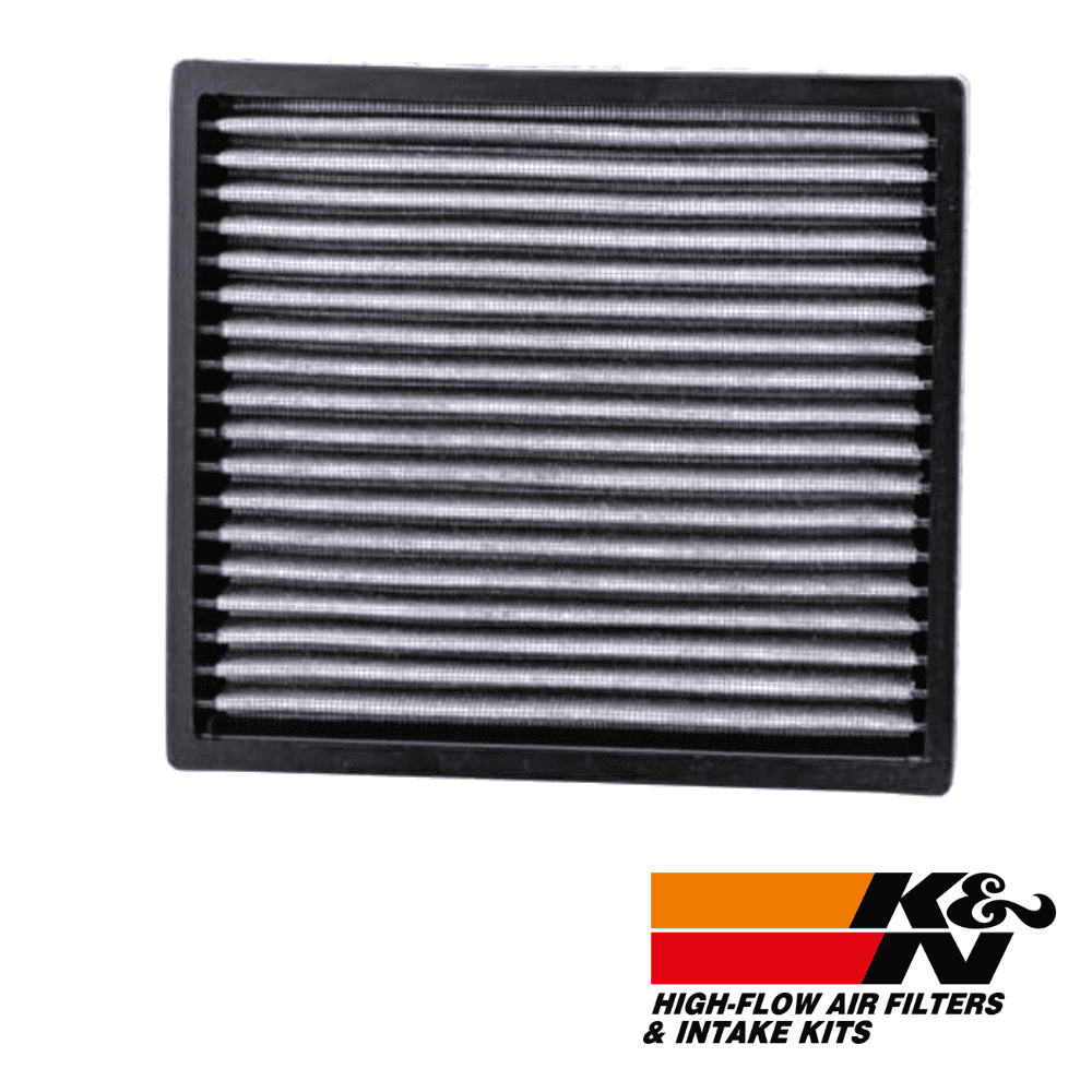 High-flow air filter for vehicle engine, durable and efficient filtration system.