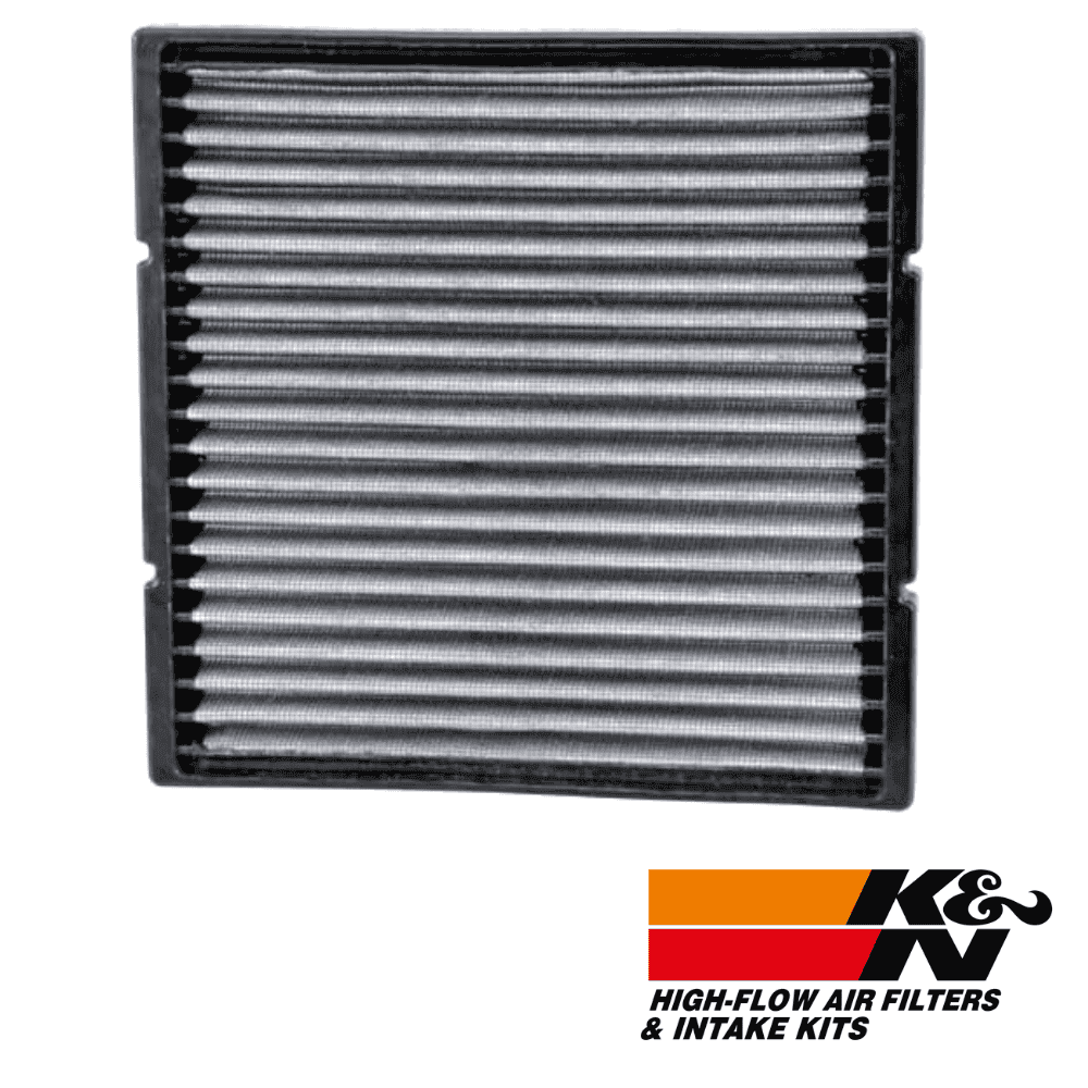High-flow air filter for vehicle engine, durable and efficient filtration system.