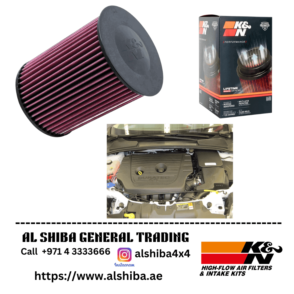 High-performance K&N air filter for vehicle engine protection and efficiency.
