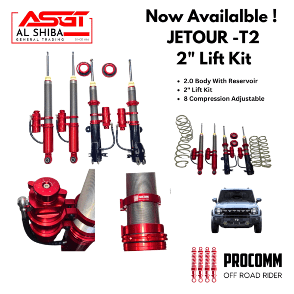PROCOMM 2.0 Suspensions Kit with Reservoir / 8 Compression Adjustable – JETOUR T2 – 2023 ON