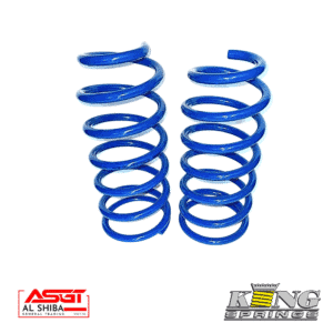 Blue coil springs for industrial or automotive use, high-quality King Springs.