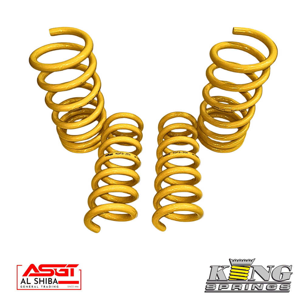 Al Shiba yellow coil springs for industrial machinery and automotive use.