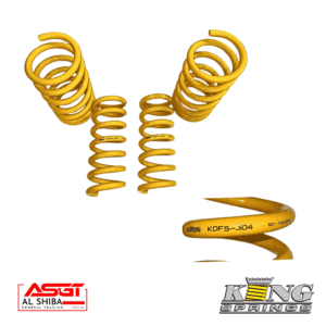 Yellow coil springs for automotive suspension from Al Shiba General Trading, King Springs.
