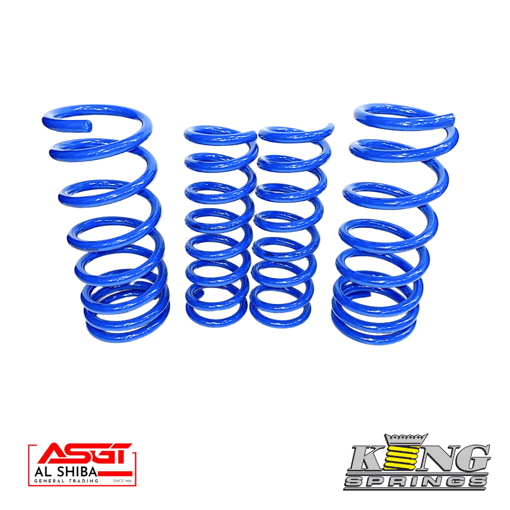 Blue coil springs for industrial or automotive use, high-quality spring components.