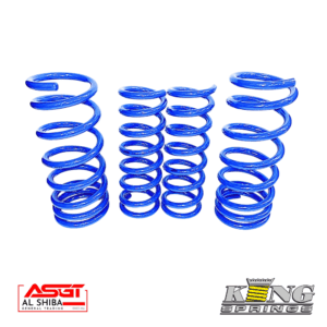 Blue coil springs for industrial or automotive use, high-quality springs from Al Shiba General Tradi.