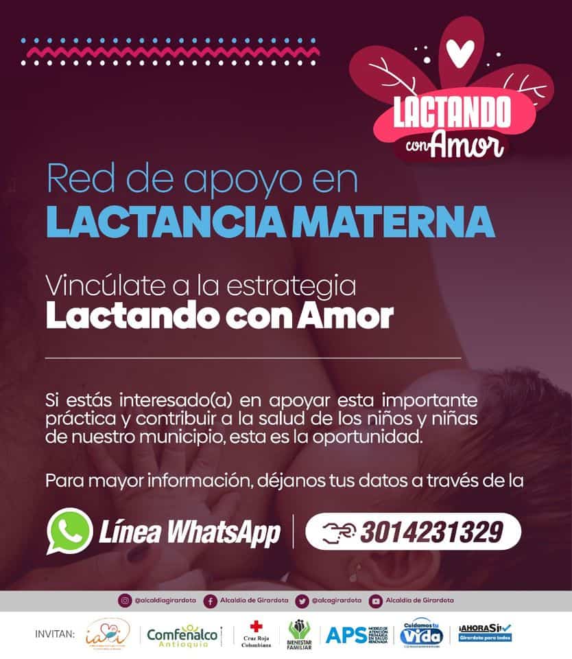 “Lactando con Amor” nueva estrategia que implementa Girardota