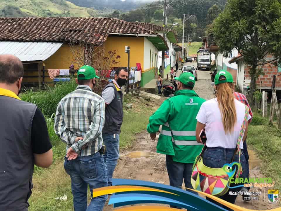 Pavimentación de las vías urbanas en Caramanta
