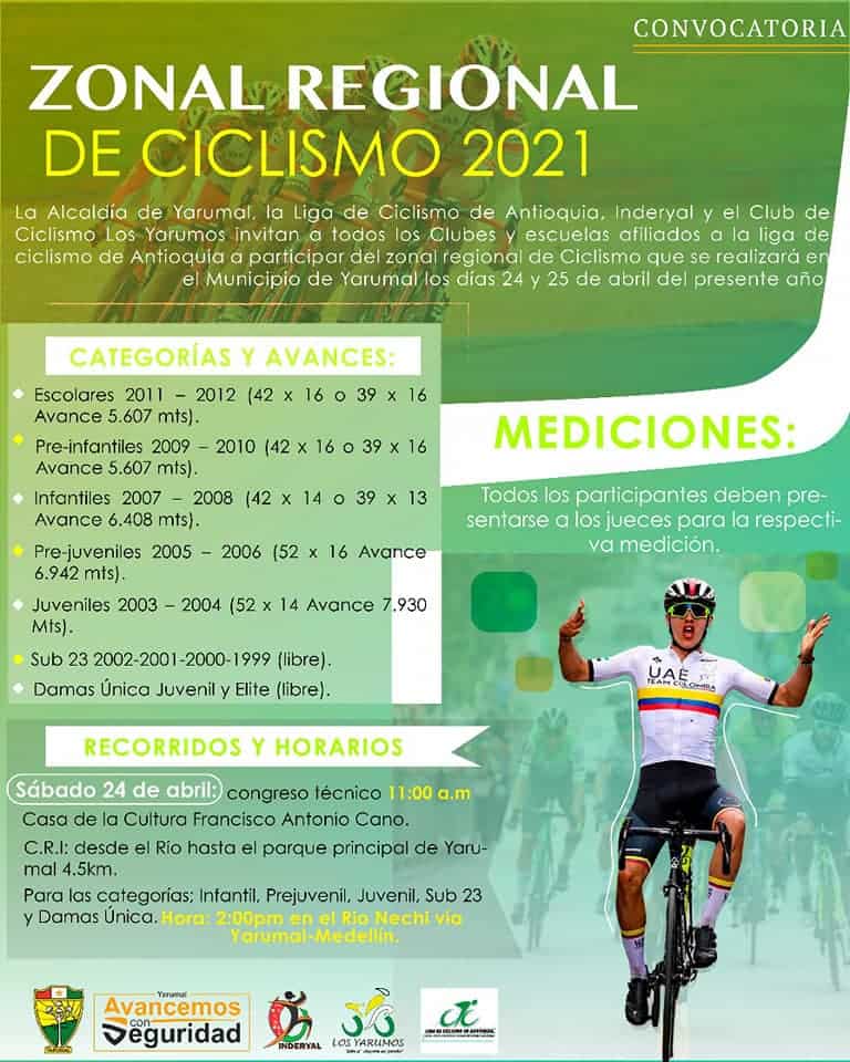 Participa en el Zonal Regional de Ciclismo en Yarumal