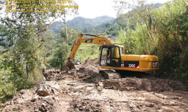 Angelópolis está incomunicado con los municipios del departamento por cierre de vía
