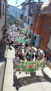 Caicedeños protestan en contra de la minería ilegal en el municipio