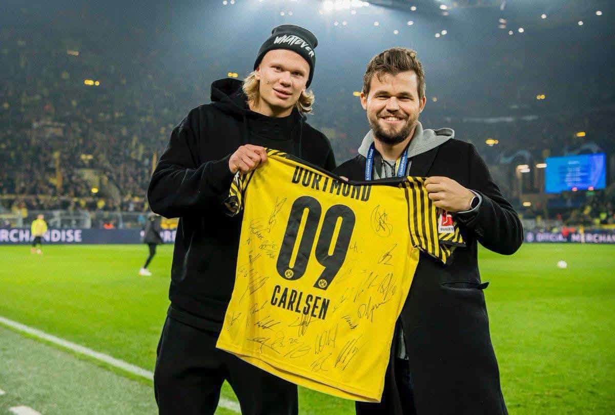 Haaland y Carlsen: