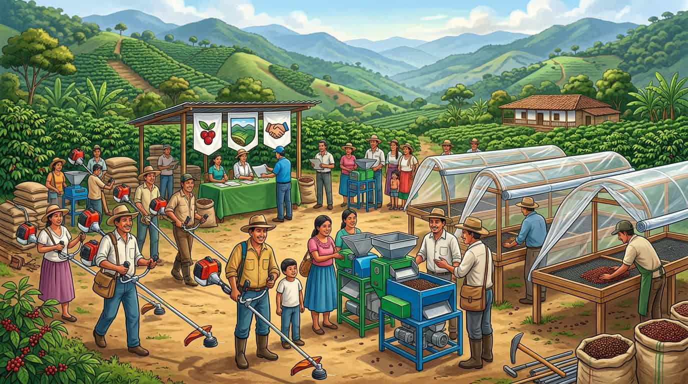 imagen ilustrativa de la noticia: Frontino entregó equipos a cerca de 45 familias cafeteras